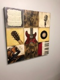 Wrapped Canvas Guitar Print, 32x32