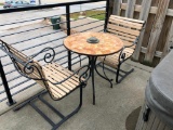 Patio Bistro Table w/ Two Matching Chairs