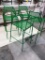 Set of 4, Blue Dot Hot Mesh Metal Barstools, Green, Open Stock