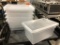 Lot of 5 Cambro 12in x 18in x 9in NSF 4.75 Gallon Clear Plastic Food Storage Boxes w/ Lids