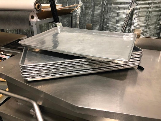 Lot of 10 NSF Aluminum Sheet Pan Racks, 18in x 26in, One Money for All 10