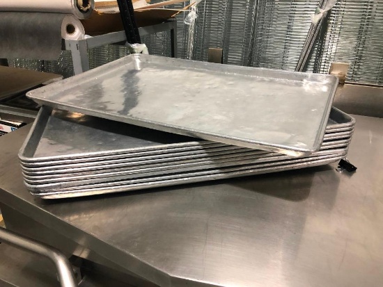 Lot of 10 NSF Aluminum Sheet Pan Racks, 18in x 26in, One Money for All 10
