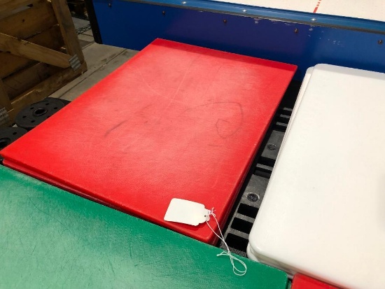 Lot of 3 Red NSF 18in x 24.5in Cutting Boards