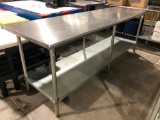 Advance Tabco ELAG-308 Stainless Steel Prep Table w/ Undershelf, 96in x 30in x 36in high