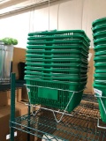 Plasticade Shopping Basket Set, 12 Baskets, 1 Wire Rack, Used