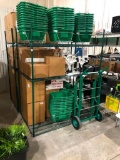 Lot of 6, FOCUS NSF Stationary Green Wire Shelving Units, 36in x 60in x 74in