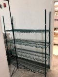 FOCUS NSF Green Wire Shelving Unit, Stationary, 4 Shelves, 18in x 60in x 74in