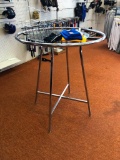 Round Clothing Rack w/ Glass Top (Contents Not Included)