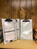 Lot of 5 Dry Erase Coach's Clipboards (4 Volleyball, 1 Baseball)