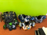 Lot of 9 Youth Football Shoulder Pads (XS through XL)
