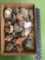 Box of Fire Agate, 1 Polished, Flint, Misc. Agates, Contents of Box