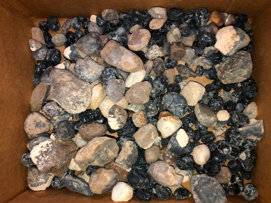 Large Box of Apache Tears and Agates