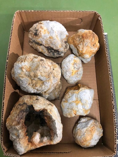 Seven Large Geodes, Very Nice