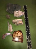 Polished Jasper (Cracked), Pyrite, Misc. Agatized Wood, Slate, Blue Geode