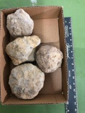 Lot of 4 Large Geodes