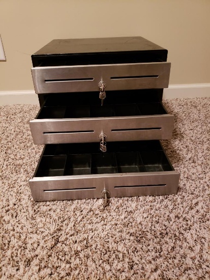 3 Cash Drawers w/ Keys