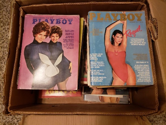 Playboy Magazines - Box of vintage magazines