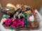 Box Full of Toys, Beanie Babies, Plastic African Animals, Unopened Dino Eggs w/ Dinosaur Inside