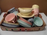 Various Colors of LuRay China and Glassware, Vintage