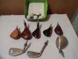 Vintage Golf Club and Golf Ball Wine Stoppers