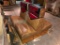 Four Sets Custom Made Leather Booths, Western Theme, Iron & Composite Wood Base - Sold Unassembled