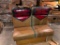 Three Custom Made Leather Booths, Western Theme, Iron & Composite Wood Base - Sold Unassembled