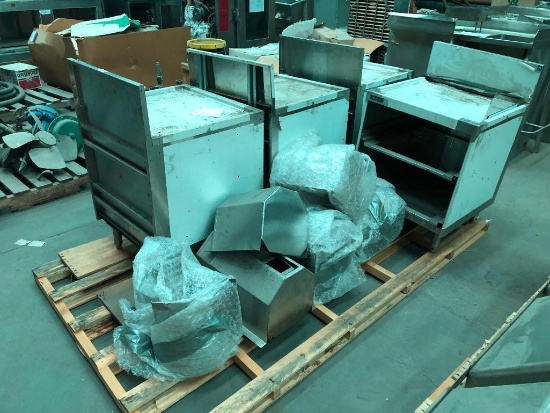 Lot of 4 Perlick Stainless Steel Cabinets, Misc. Stainles Steel Items
