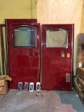 Lot of 16 Large & 7 Small Passenger Train Doors, 23 Total. 72in x 36in and 72in x 16in