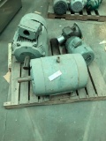 Pallet of 3 Large Motors, Reliance 50HP, Leeson 75HP, 2 Speed Motor