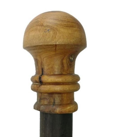 Simple Wood Carved Knob Handle Cane