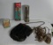 Lot of 4 Vintage Antiques, Early Morse Eureka Light, Purse, Power Chief Flastlight w/ Box, Lincoln,