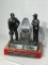 Signed Tom Osborne & Bob Devaney National Championship Pewter Statue c. 1998 Michael Ricker Huskers