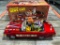 Vintage Battery Operated Tin World Cup News Car Toy w/ Orig. Box, Clean