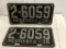 1938 Lancaster County Nebraska Vintage License Plates, Matched Pair