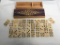 Civil War Era Bone Dominoes Set in Original Wooden Case, Double Six, 28 Pieces NICE