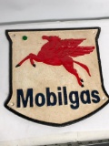 Contemporary Mobilgas Cast Iron Placqard 10in