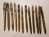 1950's Radio Station Advertising Pens, Lot of 12 w/ Embossed Microphone