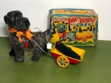 Marx Battery Operated Remote Control Pal the Puppy with Cart LINEMAR Dog w/ Wagon