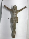 Cast Iron Jesus Christ Figural Ornament 13in Tall