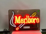 Marlboro Cigarettes Neon Sign w/ Cigarette 15in x 21in