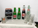 Soda Fountain Lot: A&W Root Beer Napkin Dispenser & Mug, Dr. Pepper 10-4-2 Bottles, Heinz Ketchup
