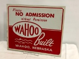 Wahoo Built Sign 10in x 12in