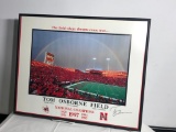 Signed Tom Osborne Framed Print - Tom Osborne Field National Champions 1970, 71, 94, 95 & 97 - 20in