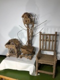 Brach and Twig Craft Birdhouse, Chair & Hut