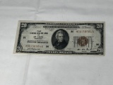 1929 Twenty Dollar Bill $20 National Currency, The Federal Reserve Bank of St. Louis SN: H00158684A