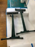 SET OF TWO HEAVY DUTY ADJUSTABLE HEIGHT ROLLER STANDS