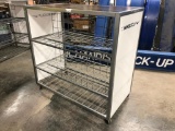 Nike Golf Rolling Retail Cart w/ 3 Shelves on Each Side, 54in x 28in x 52in