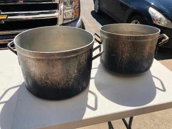 Lot of Two, 24 Quart NSF Stock Pots - Made in Italy
