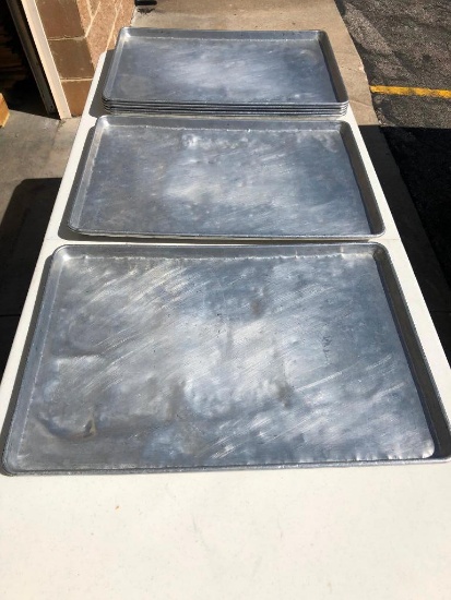 Lot of 7, NSF 18in x 26in Aluminum Sheet Pans, Very Clean