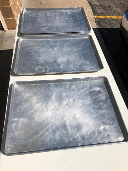 Lot of 5, NSF 18in x 26in Aluminum Sheet Pans, Very Clean